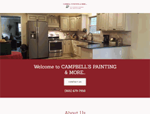 Tablet Screenshot of campbellspaintingandmore.com